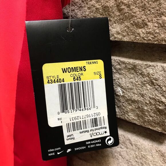 Nike Drifit Long Tank Top Training athletic Small Neon Orange Pink NWT - Picture 9 of 12